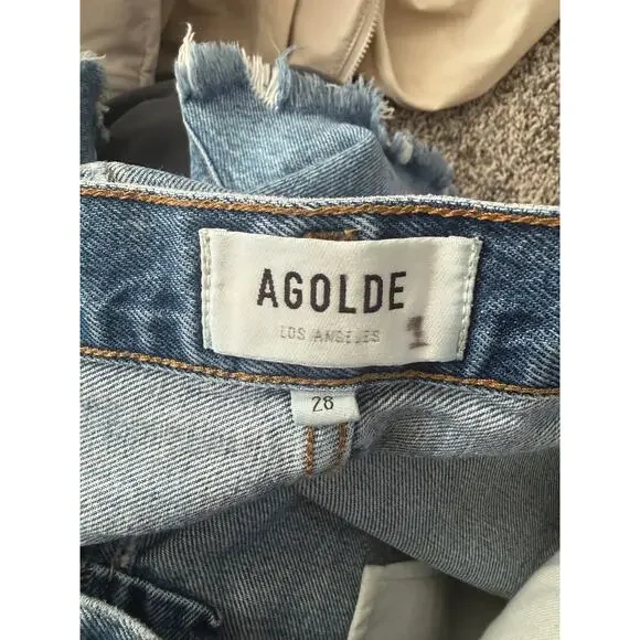 AGOLDE parker denim shorts women's size 28